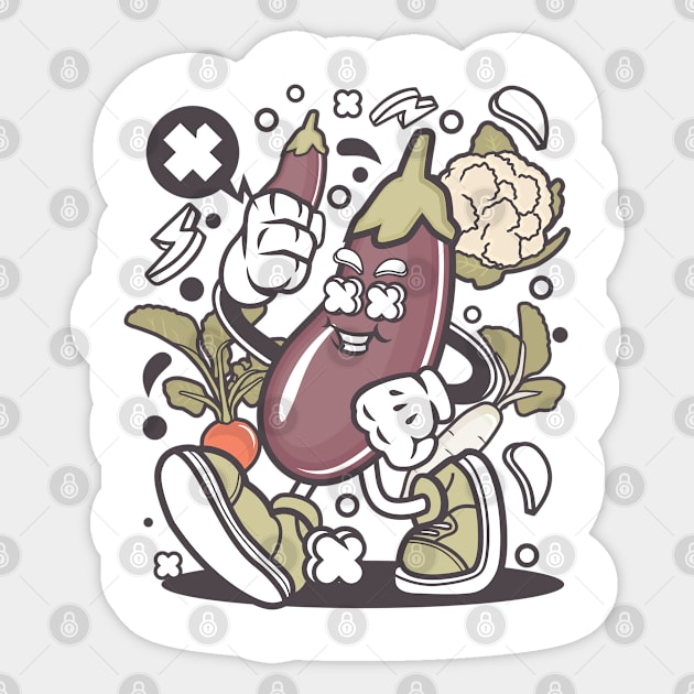 Eggplant figure Sticker by ShirtyLife